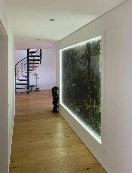 IL10 2M WALLSTYL SKIRTING BOARD WITH LED LIGHT DIFFUSER mounted on the wall  | DecorMania UK